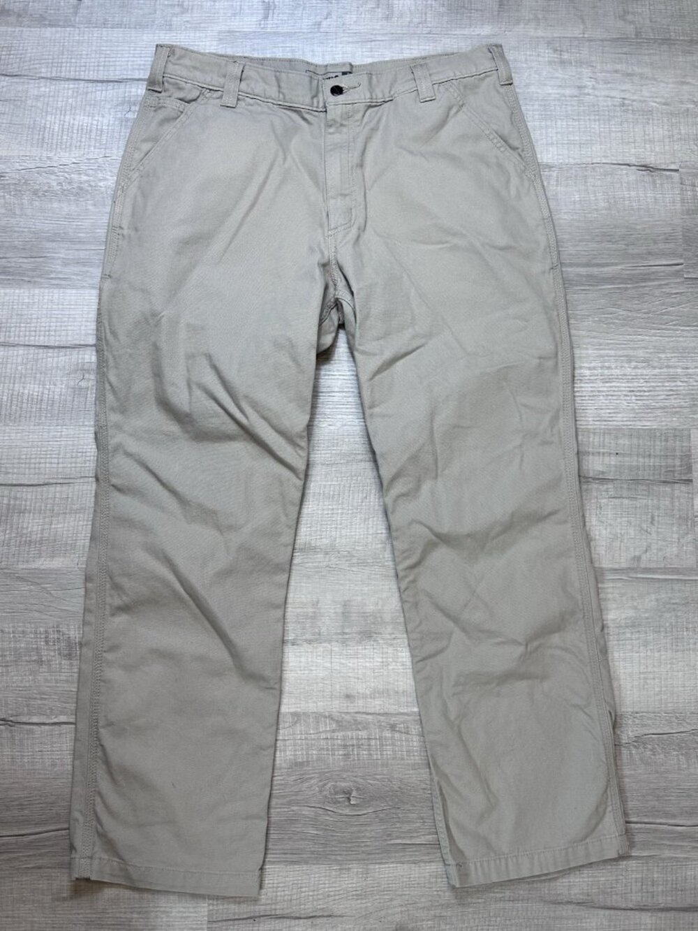 Carhartt Pants Mens 38x32 Rigby Rugged Flex Canvas Relaxed Fit 102291-232 Beige